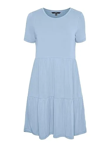 VERO MODA VMFILLI Calia SS Short Dress GA NOOS in blau von VERO MODA