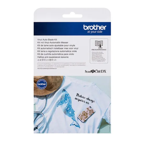 Brother CADXVBKIT1 Plotter-Werkzeug Set - Plotterzubehör mit Automatikmesser und Halter für präzises Schneiden von Vinyl und Folie. Inklusive 21 neue Designs und hilfreichen Funktionen für kreative Projekte.