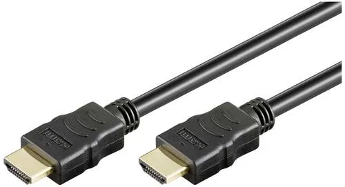 Goobay HDMI Anschlusskabel HDMI-A Stecker, HDMI-A Stecker 1.00m Schwarz 61150 4K UHD, vergoldet, eARC HDMI-Kabel
