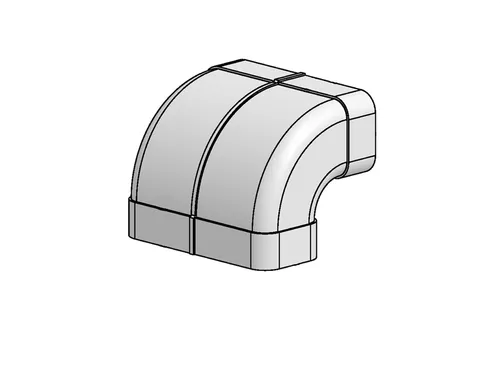 Berbel Flachrohr System 125 - 90°-Bogen senkrecht