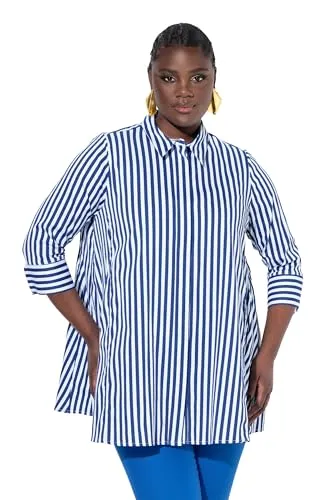 Ulla Popken Damen Bluse in Kobaltblau, große Größen von Ulla Popken