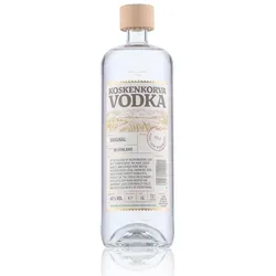 Koskenkorva Vodka ORIGINAL 40% Vol. 1l - Premium-Wodka aus Finnland, bekannt für außergewöhnliche Reinheit und Sanftheit. Ideal für puren Genuss oder Cocktails, nachhaltig produziert aus besten regionalen Zutaten.