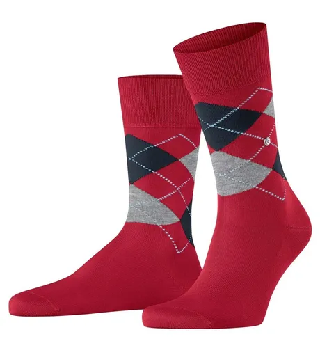 Burlington Tagessocke Manchester (Argyle-Muster) rot Herren von Burlington