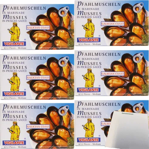 Vigilante Pfahlmuscheln In Marinade - Mejillones En Escabeche 6x115g usy Block
