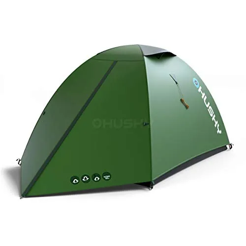 Husky Outdoor Extreme Light Bret 2 - Leichtes Zelt für 2 Personen - Grün - Kuppelzelt für 2 Personen, extrem leicht und ideal für Wanderungen oder Camping bei jedem Wetter.