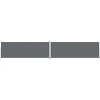 furnicato Ausziehbare Seitenmarkise Anthrazit 180x1000 cm - Markise für Garten & Terrasse, bietet effektiven Sichtschutz und UV-Schutz, mit automatischer Rückrollfunktion und stilvollem Design.