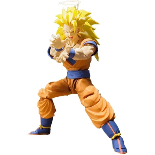 TAMASHII NATIONS 56016 S.H.Figuarts Super Saiyan 3 Z Dragon Ball Z SS3 Son Goku SH Figur, 20,3 cm, Mehrfarbig