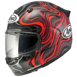 Arai Quantic Swirl Helm, rot, Größe S für Männer - Hochwertiger Motorradhelm mit innovativem VAS-System für optimale Sicherheit und Komfort. Ideal für anspruchsvolle Fahrer, die Wert auf Qualität legen.