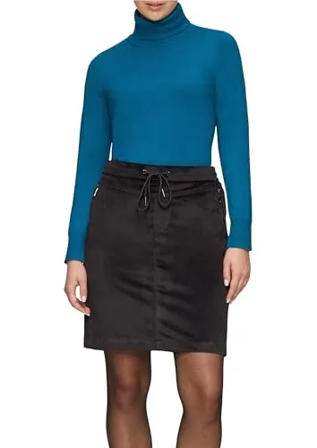 s.Oliver Longpullover mit Rollkragen in Blau - Stylischer Feinstrickpullover aus einer hochwertigen Viskose-Mischung, ideal für legere Looks. Mit Langarm und Rippbündchen für optimalen Tragekomfort.