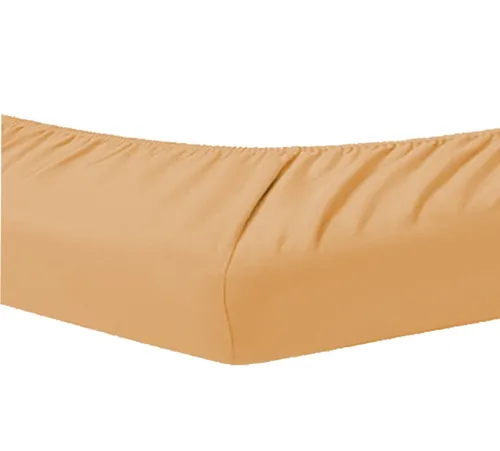 Topper Spannbettlaken Boxspring Bett 180-200 x 200-220 cm Pfirsich