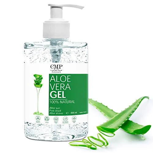 Reines Aloe Vera Gel 100% Natural. Wirkt feuchtigkeitsspendend, beruhigend und hautberuhigend. Nach dem Waxing, Aftershave, Rasieren & After Sun