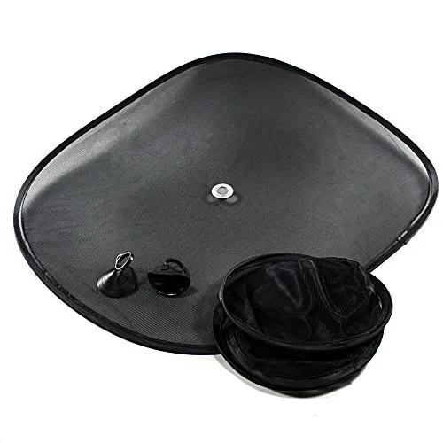 2er Set Faltbarer Sonnenschutz für Heck- und Seitenscheiben verwendbar. 2 Stück mit Fenstersauger. Auto/ Pkw Heckscheibe