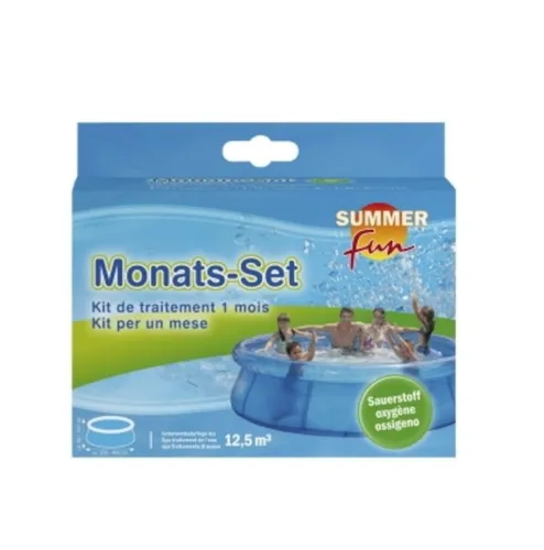 Summer Fun Monats-Set Sauerstoff für Pools - Poolzubehör für Stahlwand- und Quick Up Pools bis 460 cm Durchmesser. Ideal zur Desinfektion und Pflege, sorgt für klares Wasser und einfache Anwendung in nur 30 Minuten.