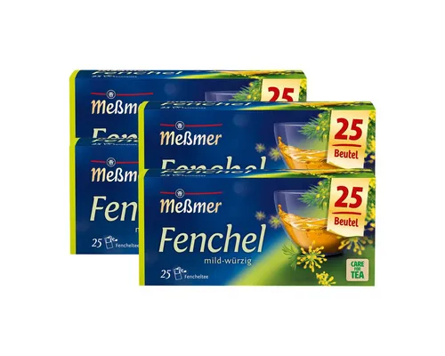 Meßmer Tee, Meßmer Fenchel fein aromatischer Kräutertee mit Anis 75g 4er Pack