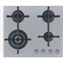 Klarstein Gas-Kochfeld Illuminosa CGCH6-KL-IL-60-SS - Kochfelder: Gasherd mit 4 leistungsstarken Brennern für präzise Temperaturkontrolle und effizientes Kochen. Edelstahl-Oberfläche für einfache Reinigung und modernes Design.