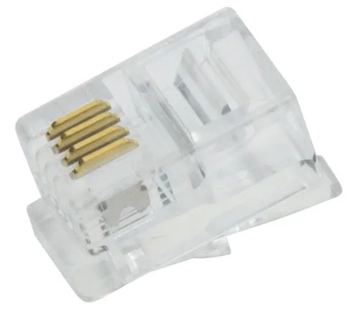 LogiLink RJ10 Stecker für Flachbandkabel, ungeschirmt 100
