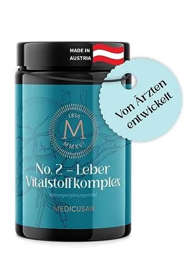 Medicusan No.2 Leber – 2.250 mg Mariendistel – 100 mg bioaktives Cholin – 4.900 mg Artischocken – 2.000 mg Löwenzahn – 2Kapseln/Tag – 60Kapseln/30Tage