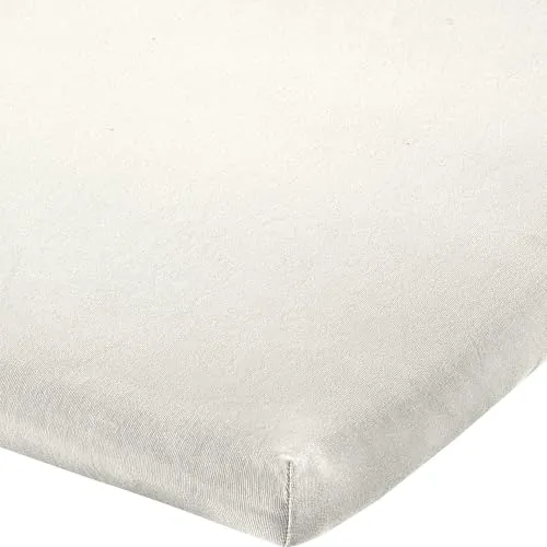 REDBEST Topper-Spannbettlaken Denver Elasthan-Jersey-Stretch wollweiß Größe 90x190 cm - 100x200 cm - besonders weich und anschmiegsam, bügelfrei, mit Rundumgummi