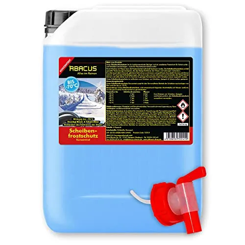 ABACUS® Scheibenfrostschutz bis -70 °C, Scheibenfrostschutz Konzentrat, Frostschutzmittel Scheibenwaschanlage – Scheibenfrostschutz Konzentrat mit Auslaufhahn 25 Liter (1225.25a)