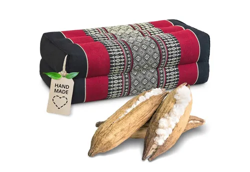 livasia Stützkissen Yogakissen (Classic) vegan und handgefertigt, 17x34x12cm, Kapok