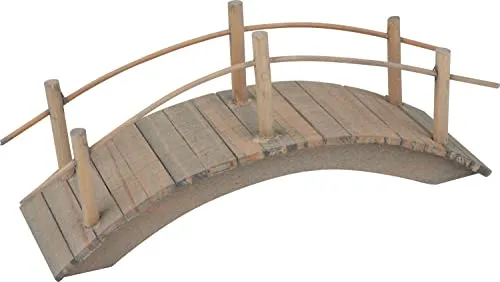 VBS Miniatur Brücke aus Sperrholz 15x5x5 cm unbehandelt für Modellbau Puppenhaus Diorama Deko