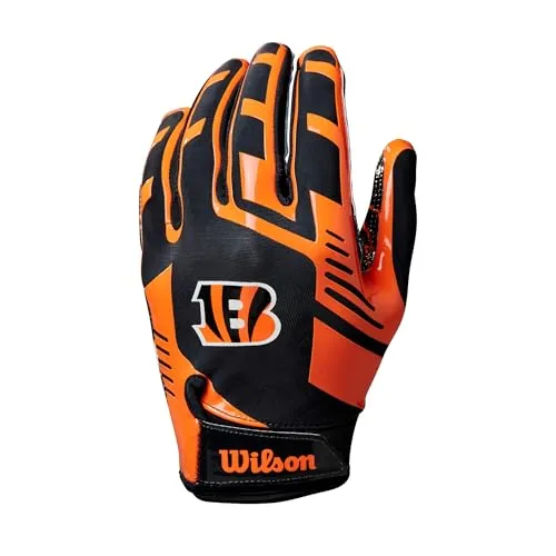 Wilson AD NFL Stretch FIT Gloves, Noir/Orange