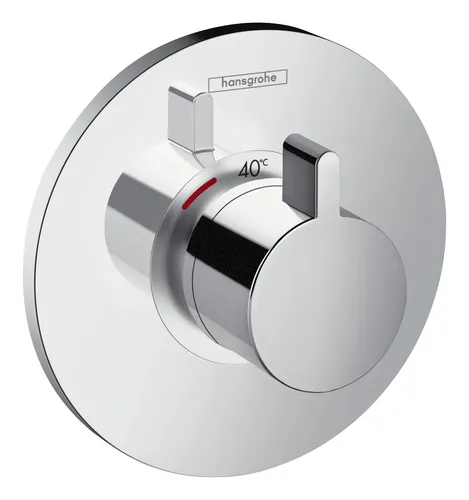 Hansgrohe Ecostat S Thermostat HighFlow - Chrom - 15756000 - Wannen- & Duscharmaturen, präzise Temperaturregelung für ein angenehmes Duscherlebnis und Wasserersparnis