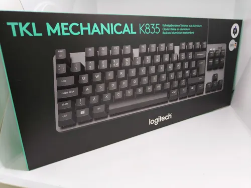 Logitech K835 TKL Mechanical Tastatur - Mechanische Gaming-Tastatur mit TTC Blue-Switches, robustes Aluminium-Gehäuse und 13 Multimedia-Funktionen