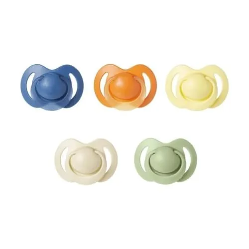 Nuby Weiche Silikon-Schnuller, kiefergerecht, Tag & Nacht, 5er-Pack, 6-18M | Schnuller-Set in Brustform, BPA-frei, inkl. 2 im Dunkeln leuchtenden Schnullern – beruhigt Babys & Kleinkinder