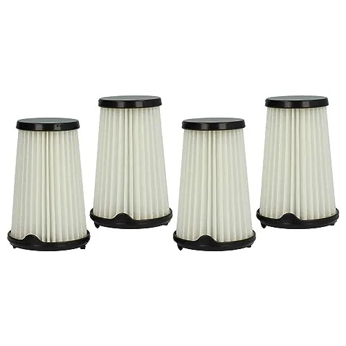 vhbw 4x Faltenfilter kompatibel mit AEG CX7-2-45MÖ, CX7-2-45BM, CX7-2-45IM, CX7-2-45I360 Staubsauger - Patronenfilter, Schwarz Weiß, Abwaschbar
