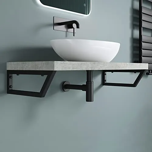 doporro Waschtischhalterung - Wandkonsole aus rostfreiem Edelstahl - Regalträger & -stützen, robuste und langlebige Konstruktion für hohe Belastungen, ideal für individuelle Regalgestaltungen.