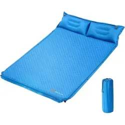 KOMFOTTEU Isomatte Schlafmatte Selbstaufblasend für 2 Personen, 186 x 130 cm - Isomatte für Camping, selbstaufblasend mit ergonomischen Kissen für optimalen Schlafkomfort, ideal für Paare und Outdoor-Abenteuer.