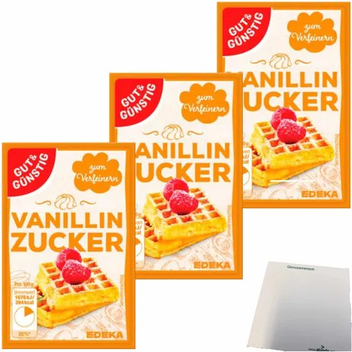 Gut&Günstig Vanillinzucker 3er Pack 3x120g Beutel usy Block