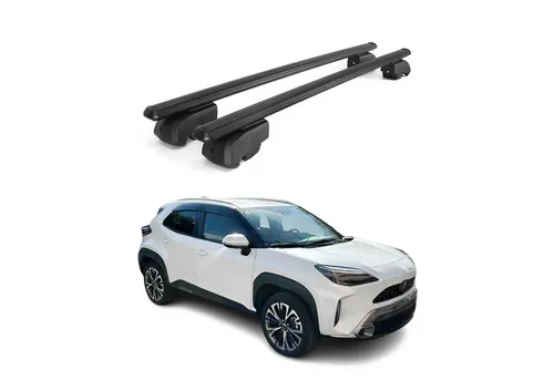 OMAC Dachträger Gepäckträger für Toyota Yaris Cross 2020-2023 - Dachgepäckträger aus hochwertigem Aluminium, wasserbeständig und abnehmbar. Ideal für Outdoor-Abenteuer, mit einfacher Montage und vielseitiger Nutzung für Fahrräder, Skier und Gepäck.