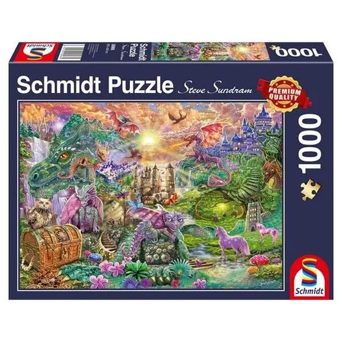 SCHMIDT SPIELE PUZZLE STEVE SUNDRAM VERZAUBERTES DRACHENLAND 1000 TEILE