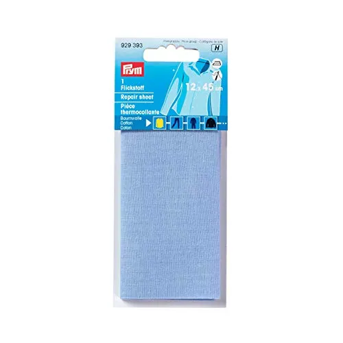 Prym 929393 Flickstoff CO (bügeln) 12 x 45 cm bleu