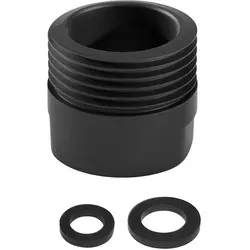 JOHO Brausestange Duschsäule Gewindeadapter 1/2 Zoll IG auf 3/4 Zoll AG für Garten, Waschmaschinenschlauch, Gartenschlauch Anschluss Messing Schwarz