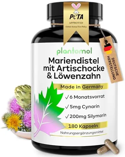 HALBJAHRESVORRAT: 180 Mariendistel Artischocke Löwenzahn Kapseln