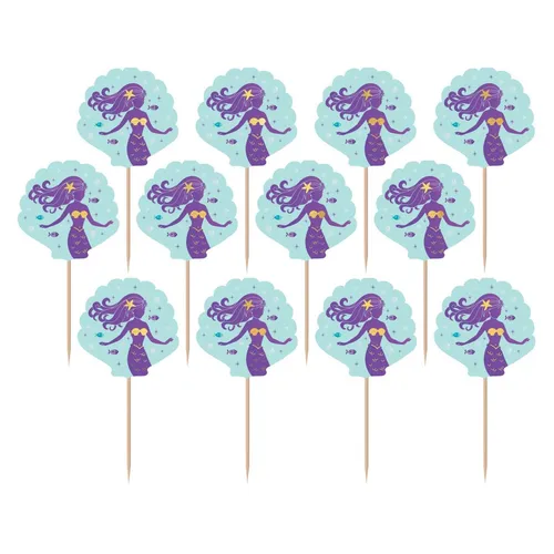 PARTYPICKS MERMAID WISHES 24 STÜCK PARTY-PICKS MEERJUNGFRAU