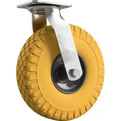Lenkrolle mit Polyurethanrad Ø 260 mm - Transportroller mit pannensicherem Polyurethanrad, wartungsfrei und leicht, ideal für Transportkarren und Industrieanwendungen.