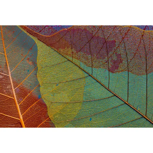 CoverYourDesk Schreibtischunterlage Blattadern in Herbstfarben (21557478) - Stylische Schreibtischunterlage mit herbstlichem Blattdesign, sorgt für eine ansprechende Arbeitsplatzgestaltung und schützt Ihre Oberfläche.