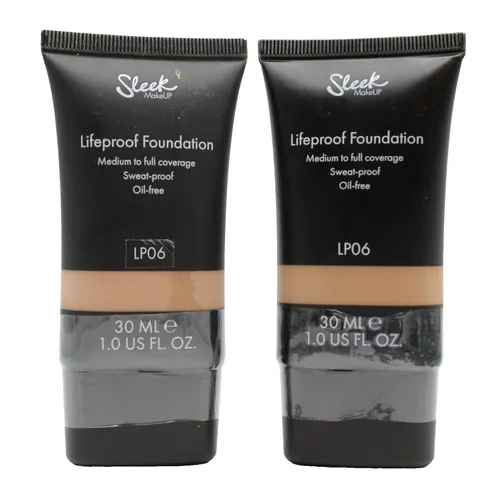 2x Sleek MakeUP Lifeproof Foundation Make Up LP06 30ml