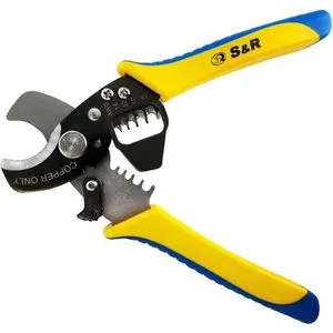 SundR Kabelschere 580010170, Elektro-Kabelschneider, 170mm, mit Doppelschneide