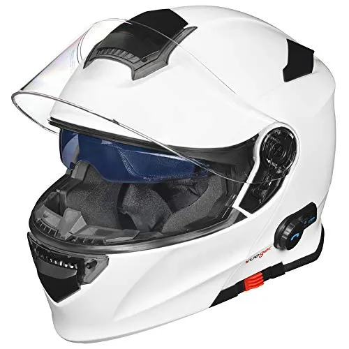 RS-983 Bluetooth Klapphelm Motorradhelm Conzept - Modular Helm für Sicherheit und Komfort - Motorradhelm mit Bluetooth-Funktion, super leicht (1560g) und geräuscharm. Ideal für Sicherheit und Kommunikation auf der Straße. Kostenloser Größenwechsel!