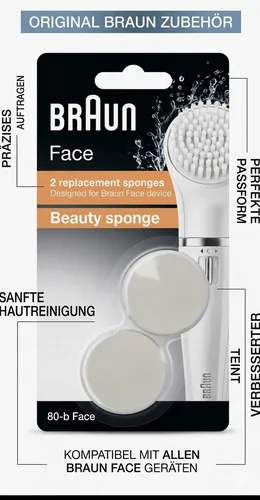 Braun Face SE80 B Beauty Spugnette Di Ricambio