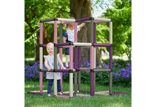 Quadro Kletterpyramide Home - Modulares Klettergerüst ab 12 Monaten für drinnen und draußen, fördert Koordination und Kraftdosierung mit 237 Teilen – ideal für aktive Kinder.