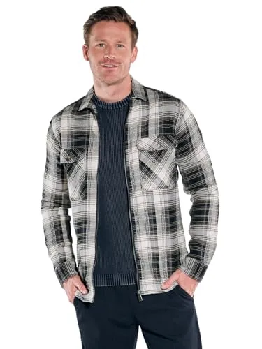 engbers Herren Herren Langarm-Hemd Gemustert, Saphirblau, 39639, Saphirblau in Größe XXL