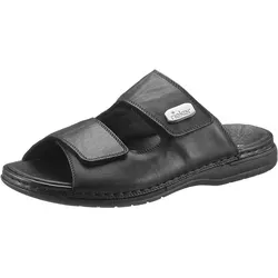 Rieker Herren 25590 Pantoletten, Schwarz, 44 EU - Clogs & Pantoletten für Herren mit praktischem Klettverschluss und bequemer Lederoberfläche für optimalen Tragekomfort.