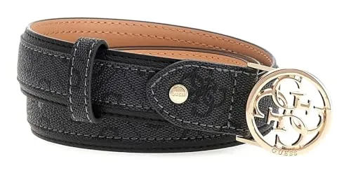Guess Synthetikgürtel Adjustable Pant Belt H30, Coal Logo in schwarz von GUESS