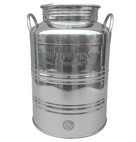 Olio Mediterraneo Edelstahlbehälter für Olivenöl mit Zapfhahn